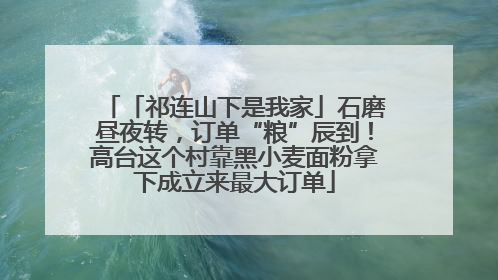 「祁连山下是我家」石磨昼夜转，订单“粮”辰到！高台这个村靠黑小麦面粉拿下成立来最大订单