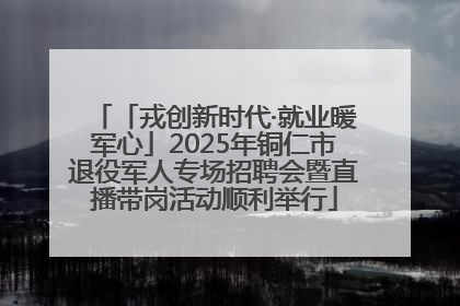 「戎创新时代·就业暖军心」2025年铜仁市退役军人专场招聘会暨直播带岗活动顺利举行