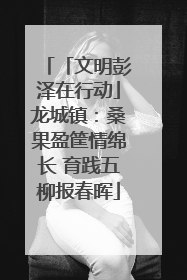 「文明彭泽在行动」龙城镇：桑果盈筐情绵长 育践五柳报春晖