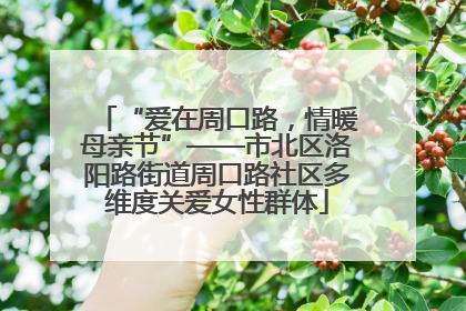 “爱在周口路，情暖母亲节”——市北区洛阳路街道周口路社区多维度关爱女性群体