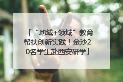 “地域+领域”教育帮扶创新实践！金沙20名学生赴西安研学
