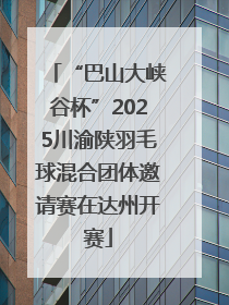 “巴山大峡谷杯”2025川渝陕羽毛球混合团体邀请赛在达州开赛