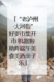 “老泸州·大河街”好耍市集开市 机器狗助阵端午美食美酒亲子乐