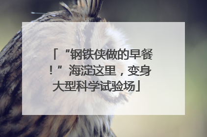 “钢铁侠做的早餐！”海淀这里，变身大型科学试验场