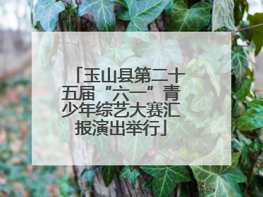 玉山县第二十五届“六一”青少年综艺大赛汇报演出举行