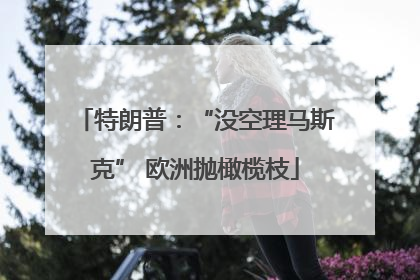 特朗普：“没空理马斯克” 欧洲抛橄榄枝