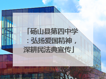 砀山县第四中学：弘扬爱国精神，深耕民法典宣传