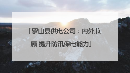 罗山县供电公司：内外兼顾 提升防汛保电能力