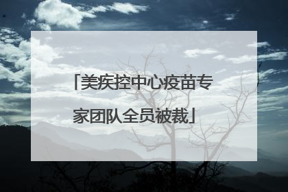 美疾控中心疫苗专家团队全员被裁