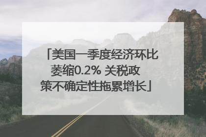 美国一季度经济环比萎缩0.2% 关税政策不确定性拖累增长
