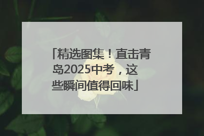 精选图集！直击青岛2025中考，这些瞬间值得回味
