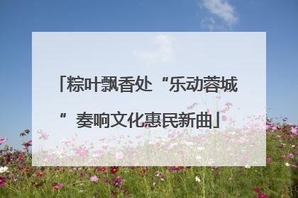 粽叶飘香处“乐动蓉城”奏响文化惠民新曲
