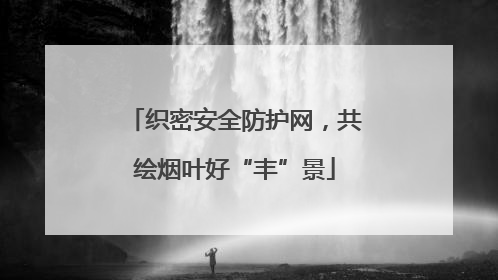 织密安全防护网，共绘烟叶好“丰”景
