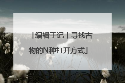 编辑手记丨寻找古物的N种打开方式