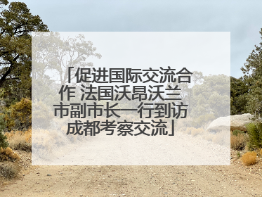 促进国际交流合作 法国沃昂沃兰市副市长一行到访成都考察交流