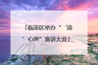 临潼区举办“‘潼’心声”宣讲大赛