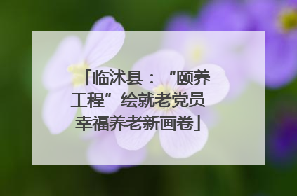 临沭县：“颐养工程”绘就老党员幸福养老新画卷
