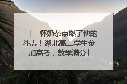 一杯奶茶点燃了他的斗志！湖北高二学生参加高考，数学满分