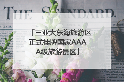 三亚大东海旅游区正式挂牌国家AAAA级旅游景区