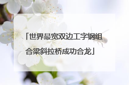 世界最宽双边工字钢组合梁斜拉桥成功合龙