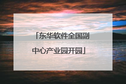 东华软件全国副中心产业园开园