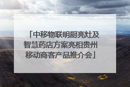 中移物联明厨亮灶及智慧药店方案亮相贵州移动商客产品推介会