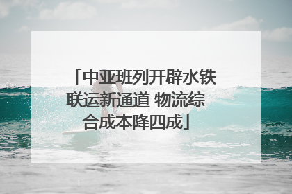 中亚班列开辟水铁联运新通道 物流综合成本降四成