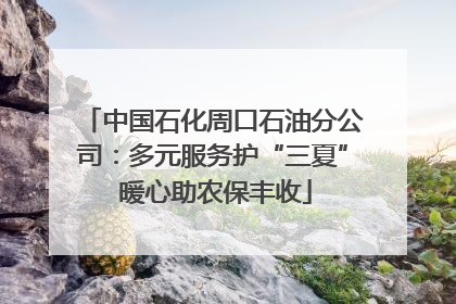 中国石化周口石油分公司：多元服务护“三夏” 暖心助农保丰收