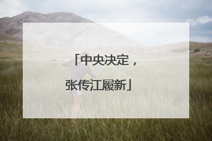 中央决定，张传江履新