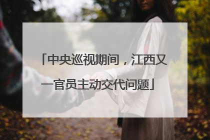 中央巡视期间，江西又一官员主动交代问题