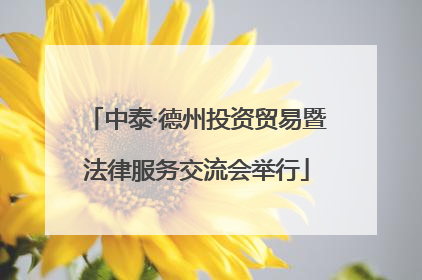 中泰·德州投资贸易暨法律服务交流会举行