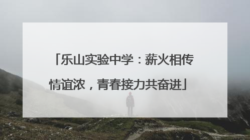 乐山实验中学：薪火相传情谊浓，青春接力共奋进