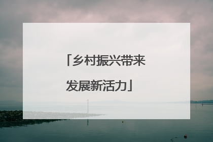 乡村振兴带来发展新活力