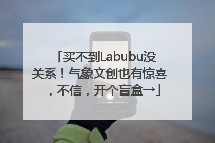 买不到Labubu没关系！气象文创也有惊喜，不信，开个盲盒→