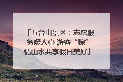 五台山景区：志愿服务暖人心 游客“粽”情山水共享假日美好