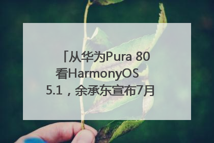 从华为Pura 80看HarmonyOS 5.1，余承东宣布7月迎来首批机型升级