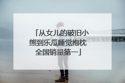 从女儿的破旧小熊到乐瓜睡觉抱枕全国销量第一