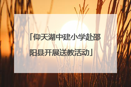 仰天湖中建小学赴邵阳县开展送教活动