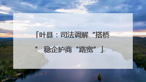 叶县：司法调解“搭桥” 稳企护商“路宽”