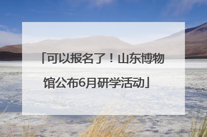 可以报名了！山东博物馆公布6月研学活动