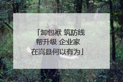 卸包袱 筑防线 帮升级 企业家在嵩县何以有为