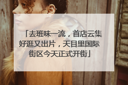 去班味一流，首店云集好逛又出片，天目里国际街区今天正式开街