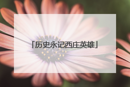 历史永记西庄英雄