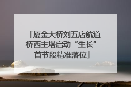 厦金大桥刘五店航道桥西主塔启动“生长” 首节段精准落位