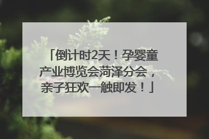 倒计时2天！孕婴童产业博览会菏泽分会，亲子狂欢一触即发！