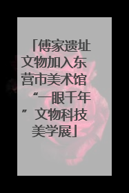 傅家遗址文物加入东营市美术馆“一眼千年”文物科技美学展