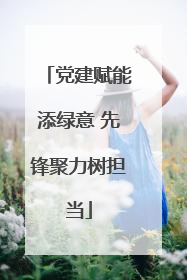 党建赋能添绿意 先锋聚力树担当