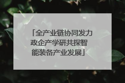 全产业链协同发力 政企产学研共探智能装备产业发展