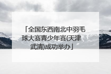 全国东西南北中羽毛球大赛青少年赛(天津武清)成功举办