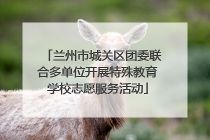 兰州市城关区团委联合多单位开展特殊教育学校志愿服务活动